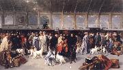 George Earle Going North,King's Cross Station china oil painting artist